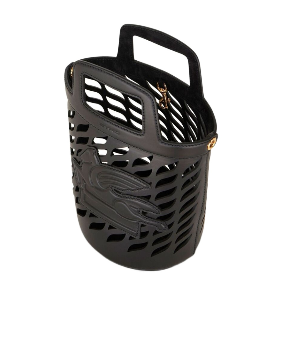 Etro Bag In Perforated Leather In Black