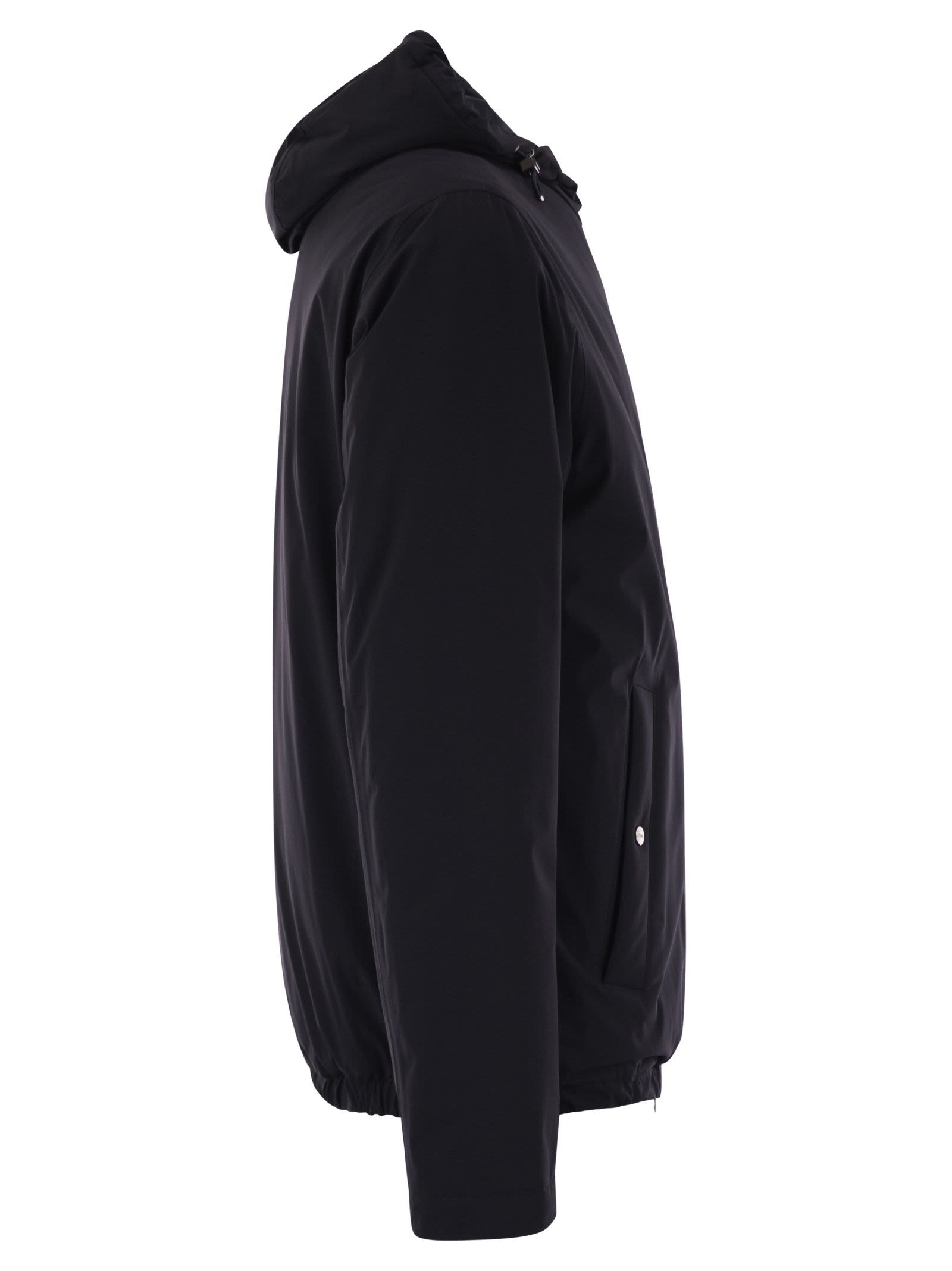 Herno Men Nylon Travel Jacket In Blue