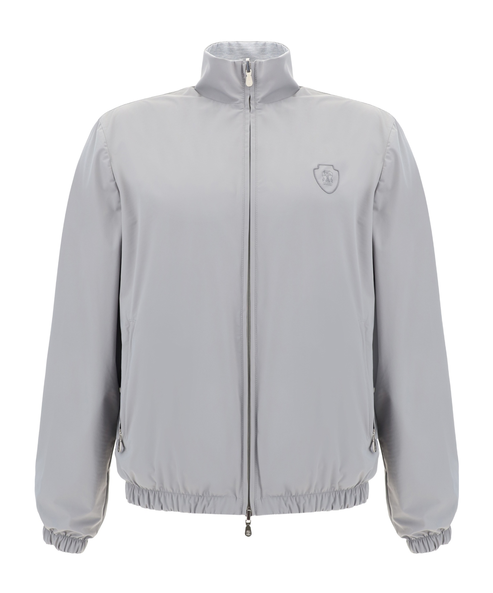 Brunello Cucinelli Long-sleeved Casual Jacket In Gray