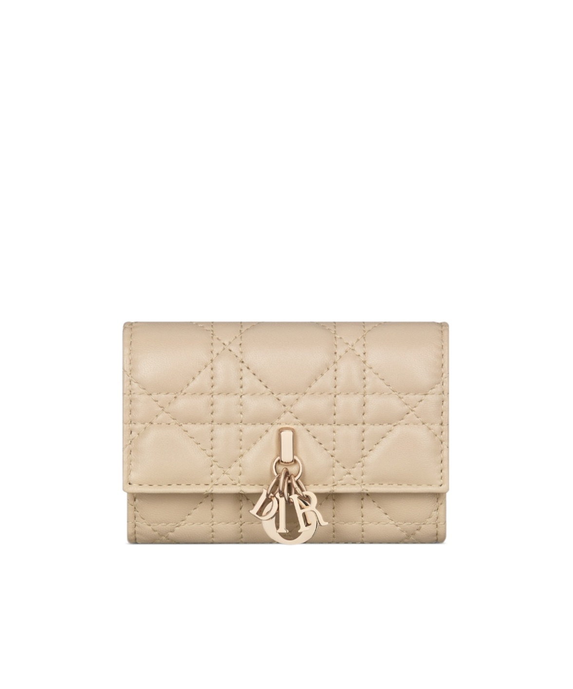 Dior Folding Wallet In Nude