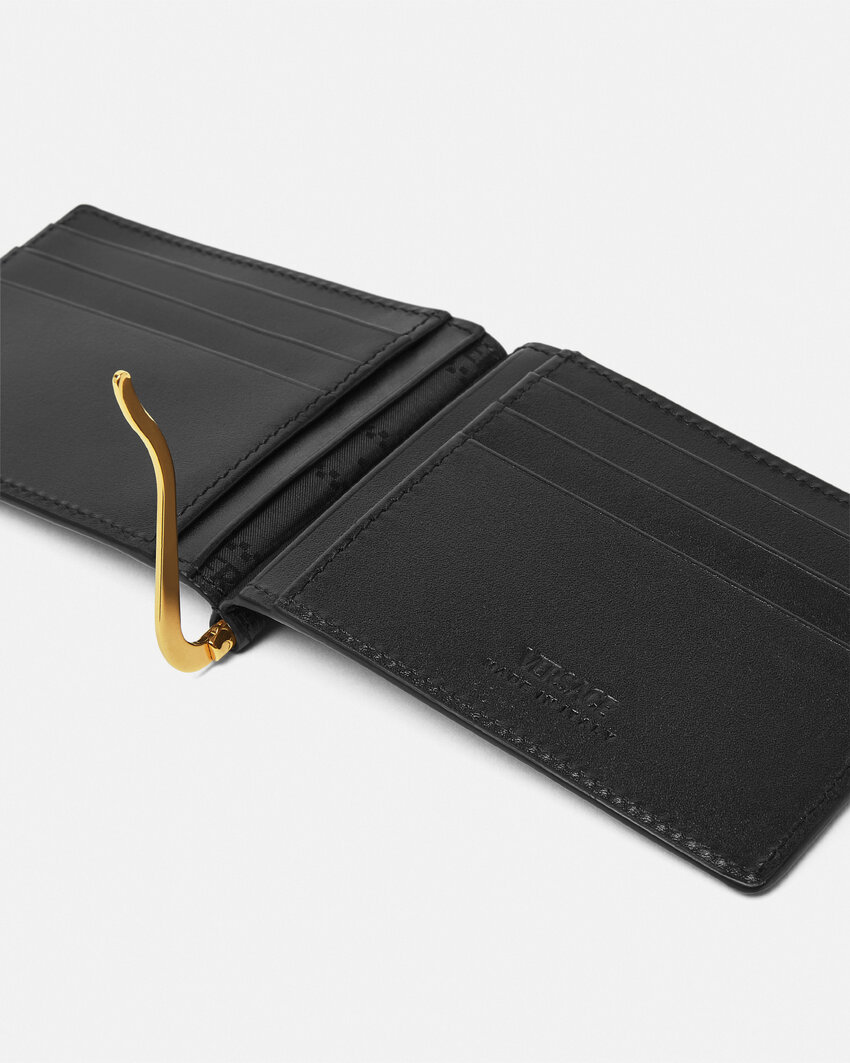 Versace - Black Medusa Biggie Bifold Leather Wallet - Men's In Black