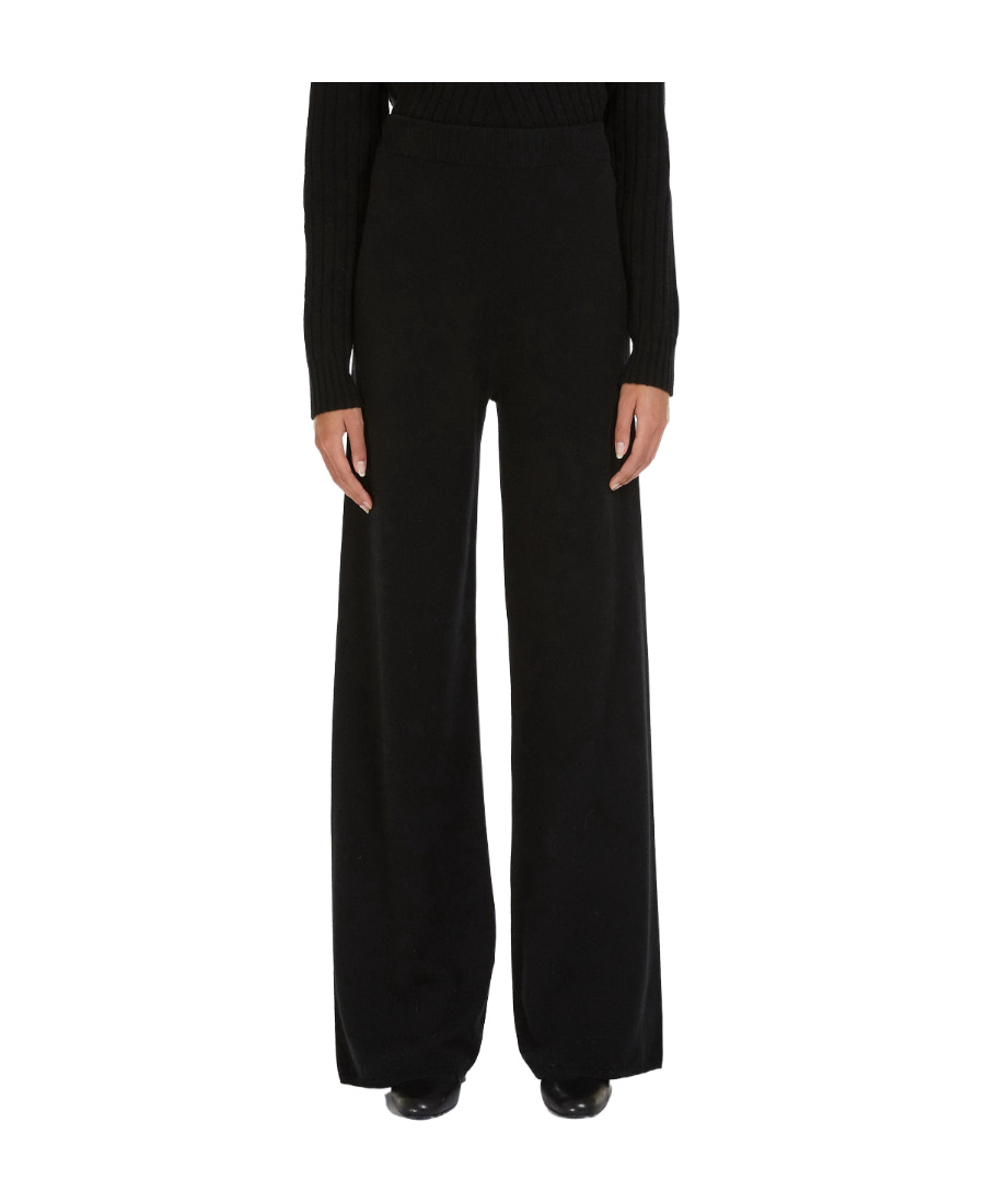 Max Mara Knitted Casual Pants In Black