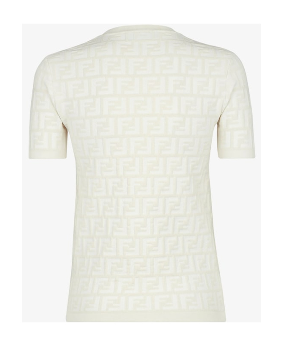 FENDI WHITE FF VISCOSE JUMPER