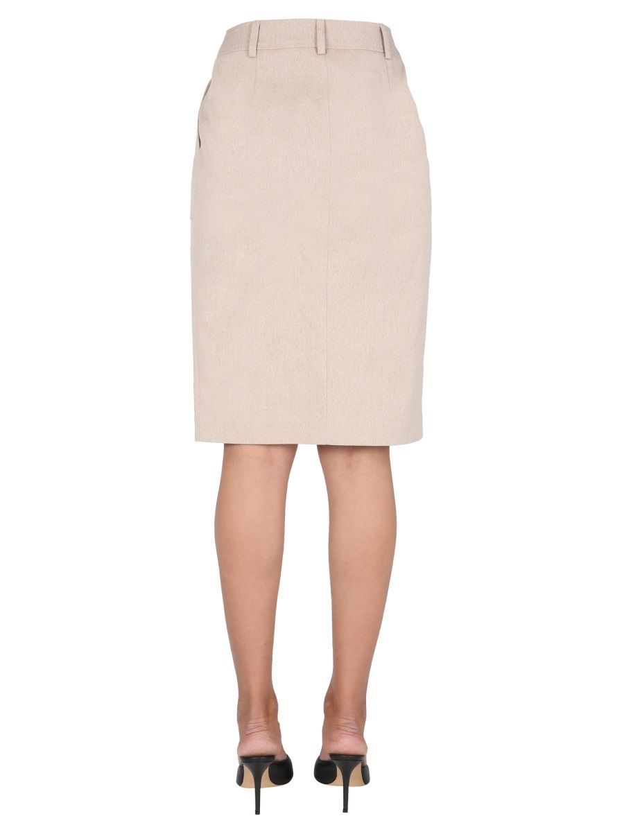 Moschino Button-up Midi Skirt In Pink