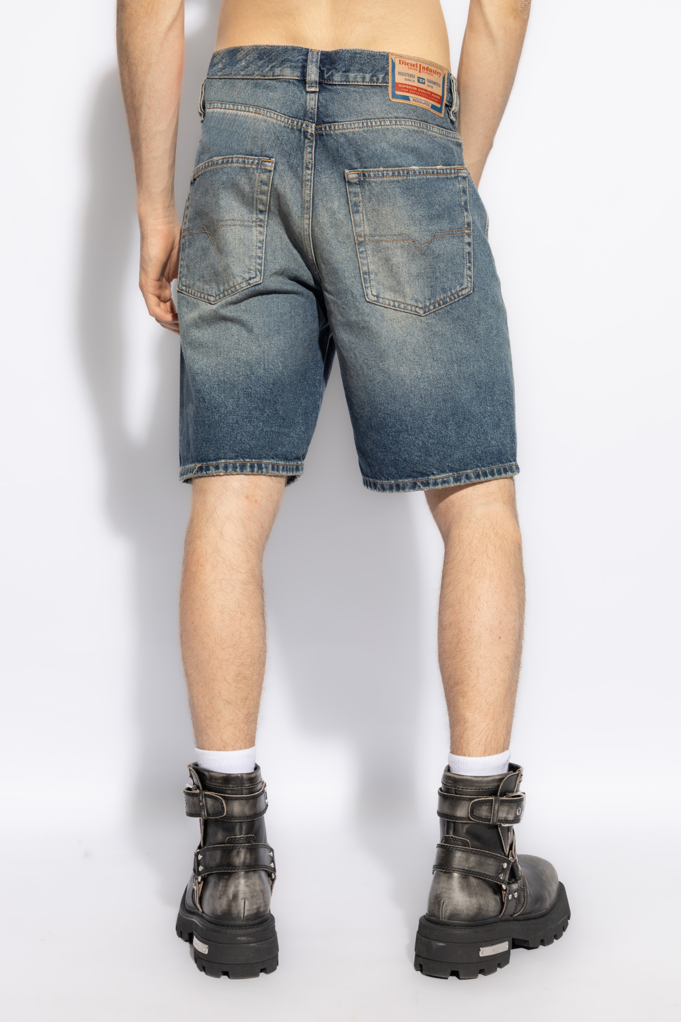 Diesel Denim Shorts Trousers Light Blue In Gray