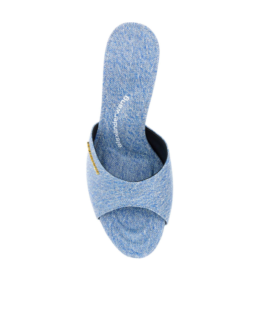 Alexander Wang Lucienne 105mm Denim Mules In Blue