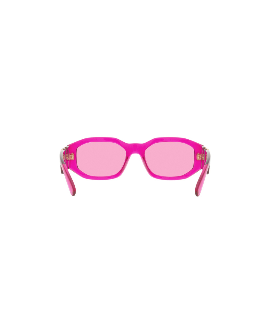 Versace Eyewear Rectangular Frame Sunglasses In Pink