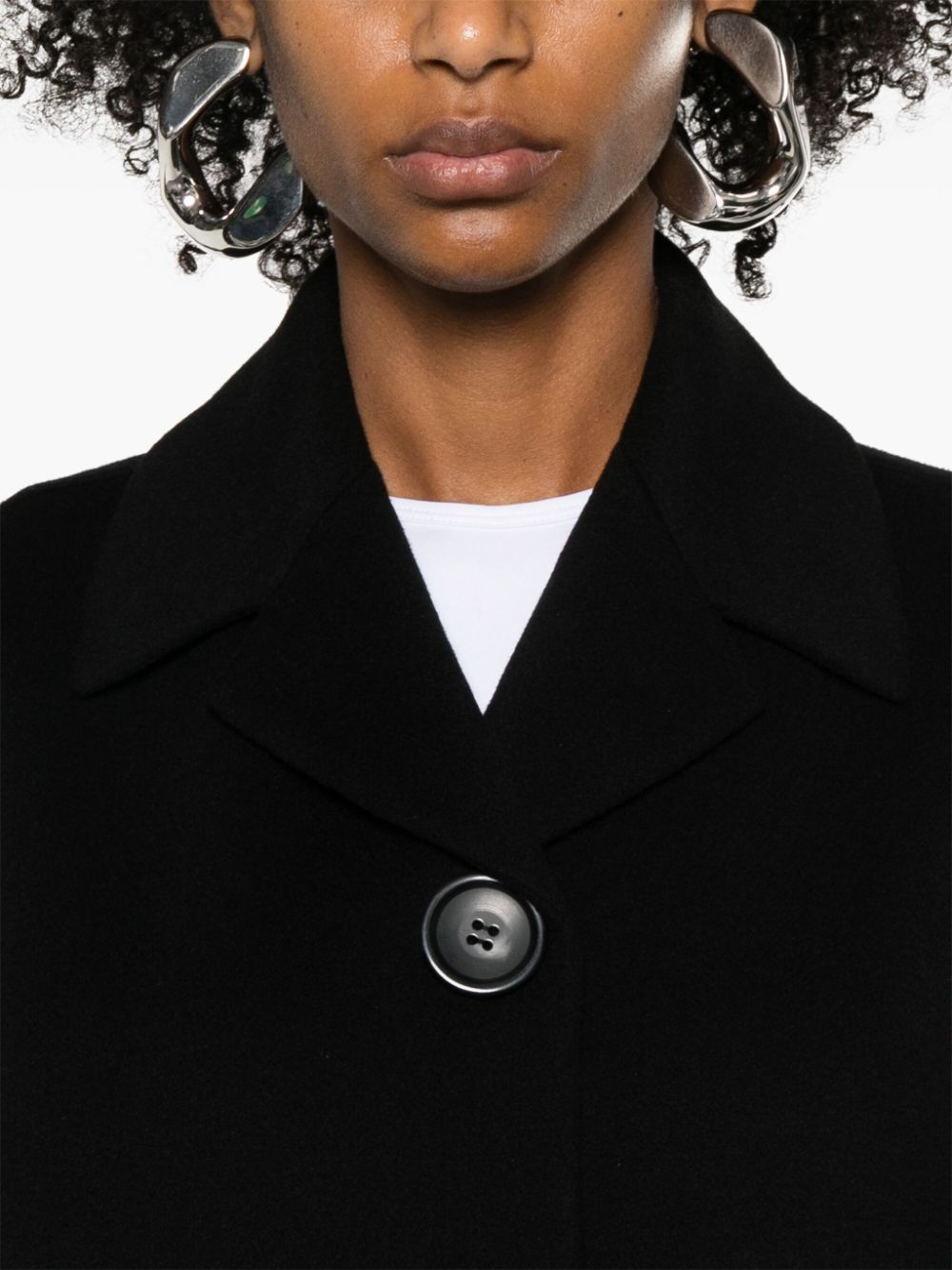 Sportmax Fiuggi Virgin Wool Coat In Black