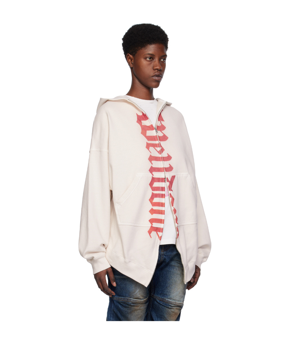 We11 Done White Printed Hoodie In White