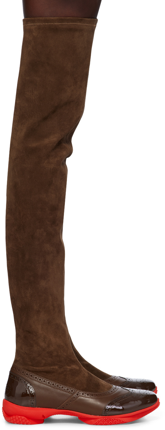 Kiko Kostadinov Brown Sonia High Boots In Brown