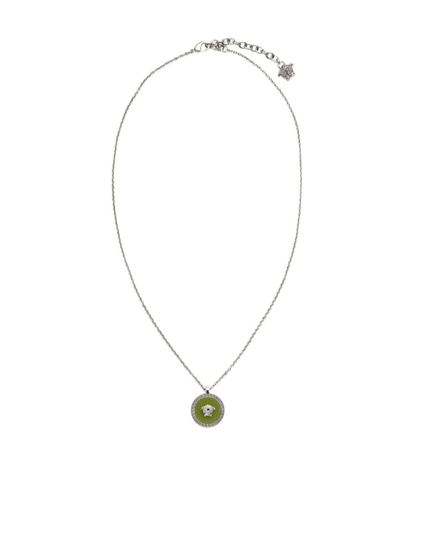 Versace Medusa Necklace In White