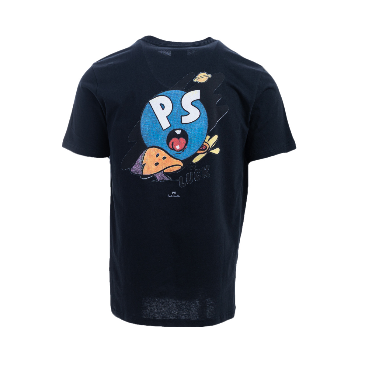 PAUL SMITH NAVY BLUE LOGO PRINTED T-SHIRT