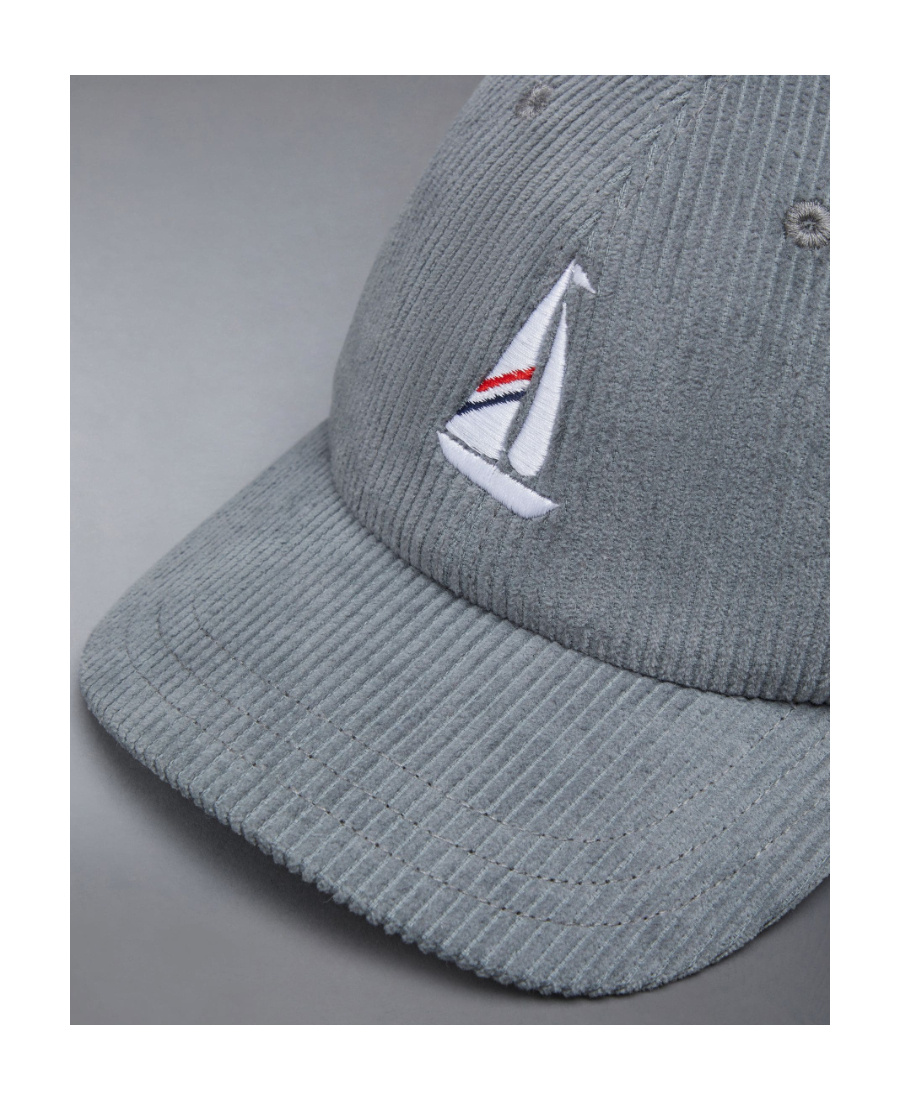 THOM BROWNE LOGO-EMBROIDERED COTTON CAP