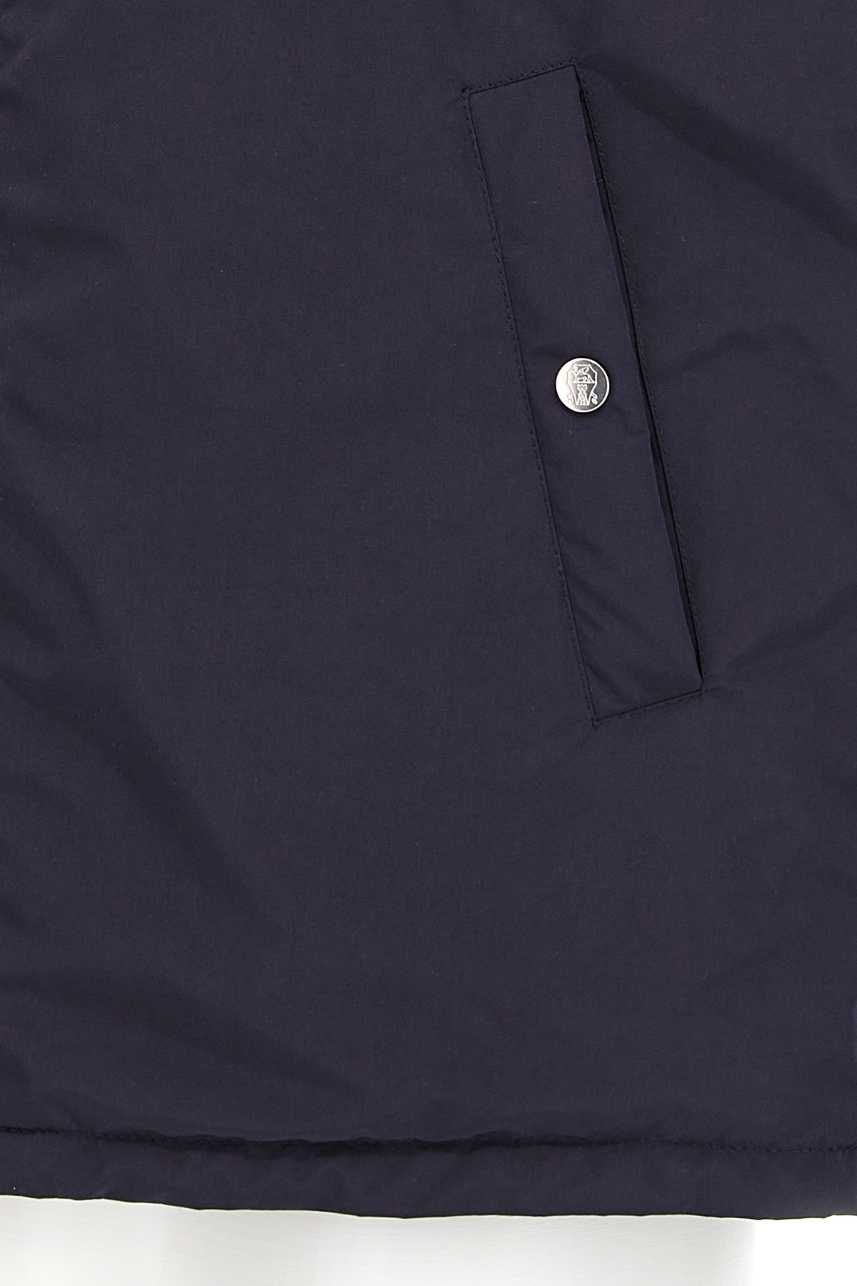 Brunello Cucinelli Water Resistant Nylon Vest In Blue
