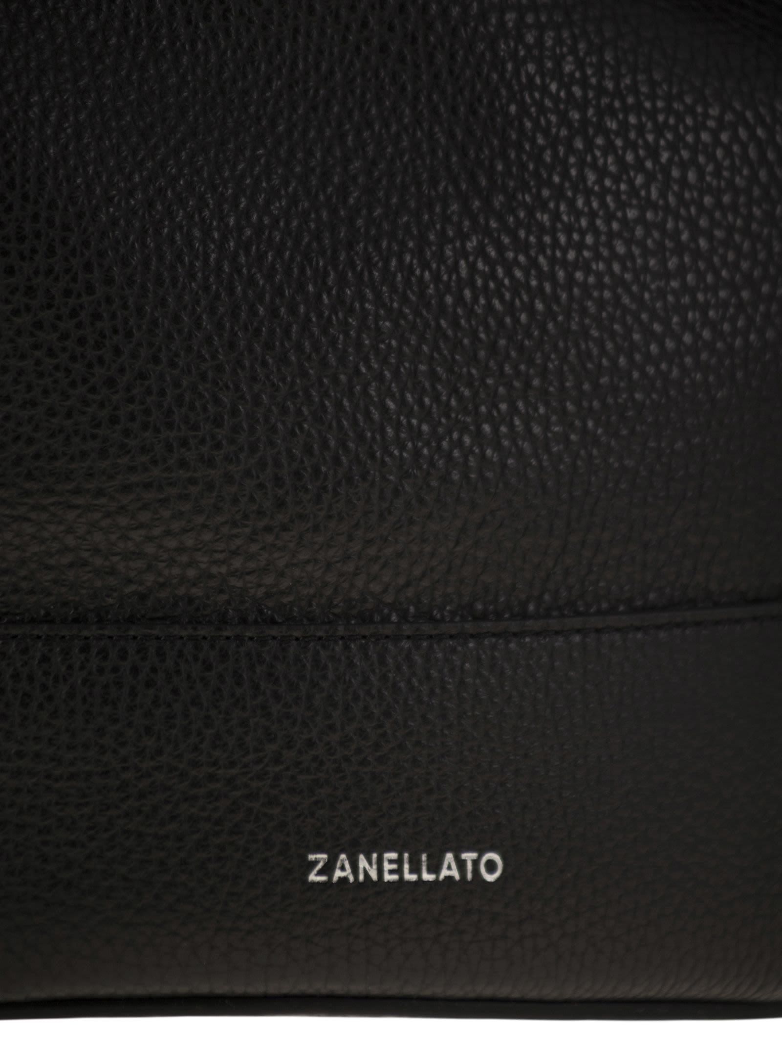Zanellato Handle Shoulder Bag In Black