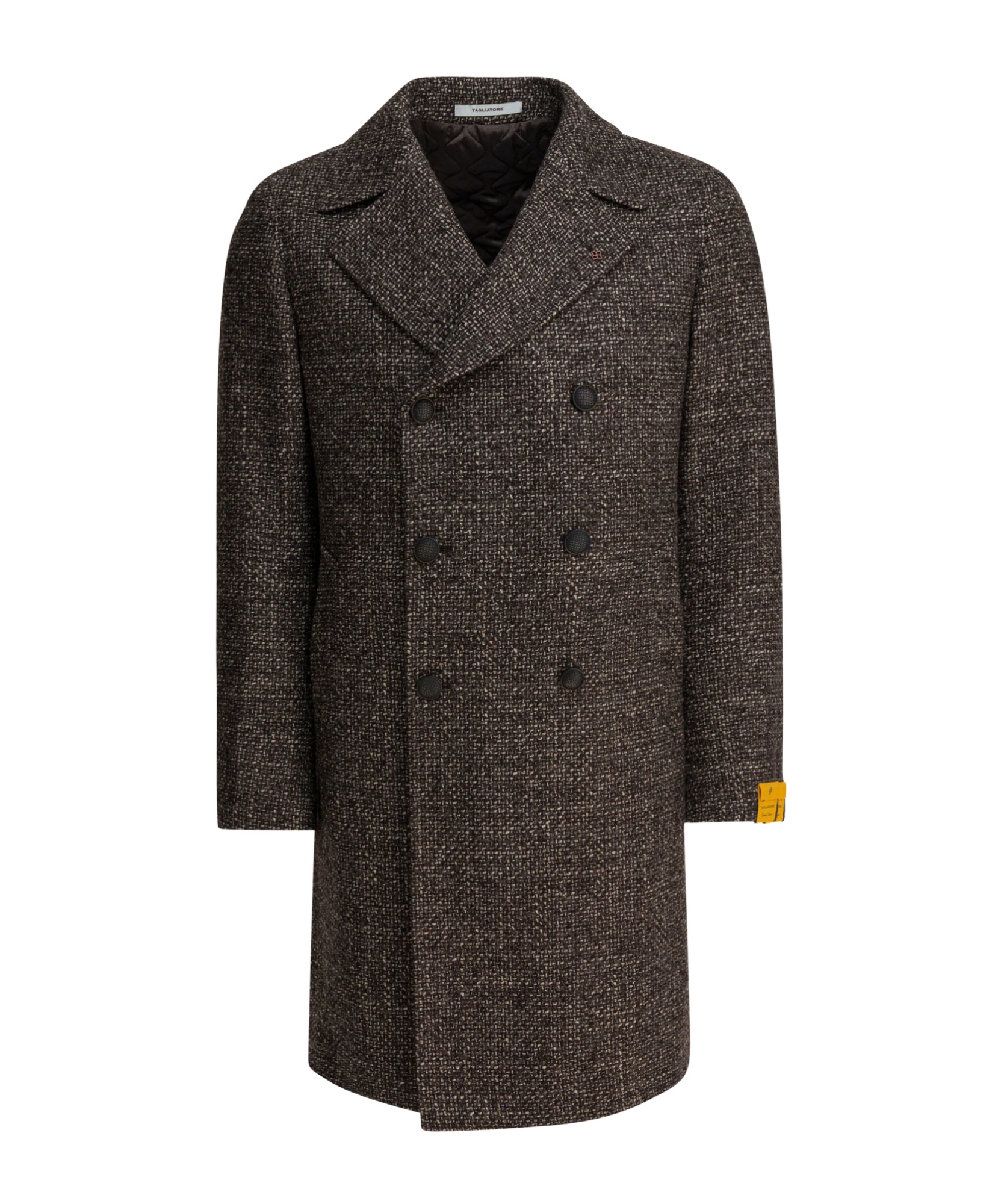 Tagliatore Double-breasted Tailored Coat In Brown