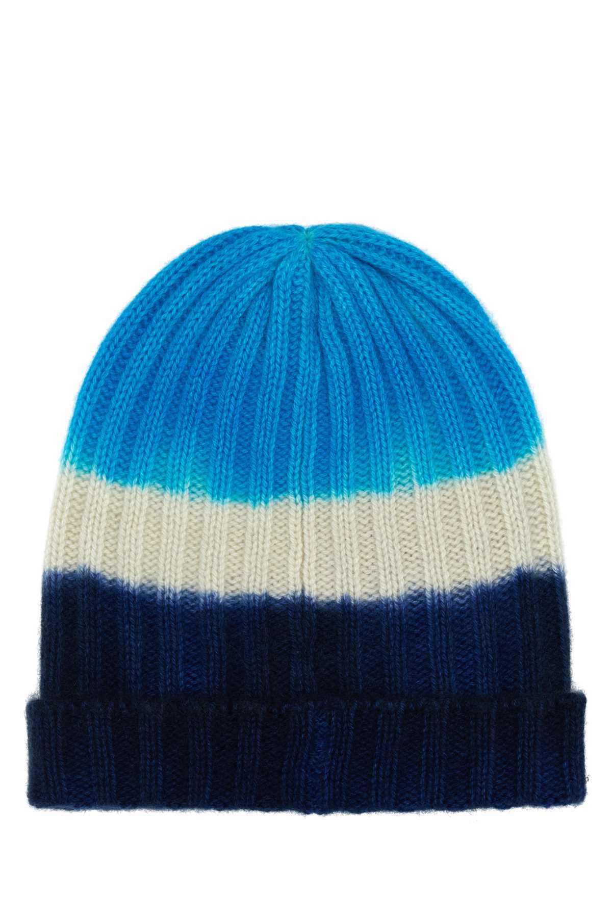 The Elder Statesman Chunky Ribbed-knit Cashmere Beanie In Blue