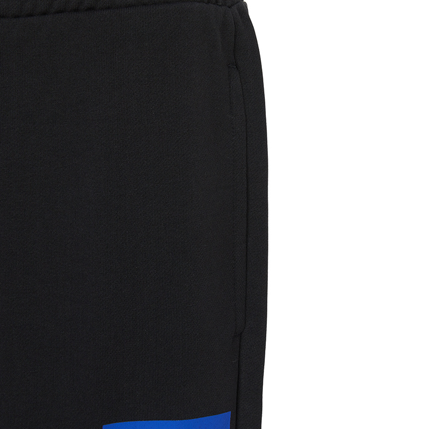 Hugo Boss Cotton-terry Tracksuit Bottoms With Logo Print In Black