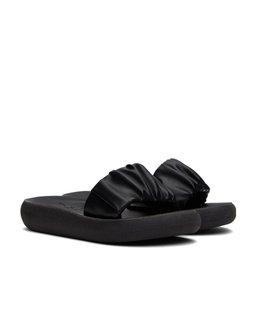 Ancient Greek Sandals Scrunchie Taygete Open Toe Sandals In Black