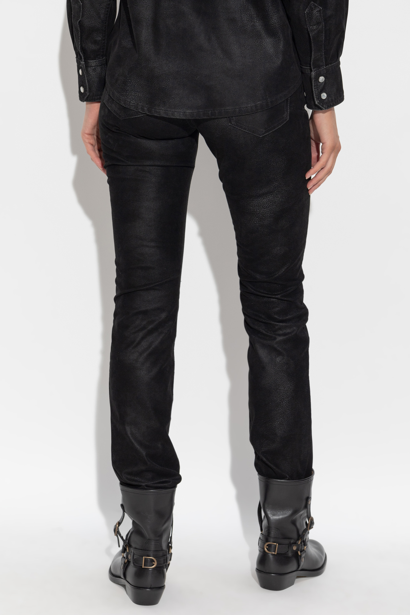 Isabel Marant Étoile Belt Loop Denim Trousers In Black