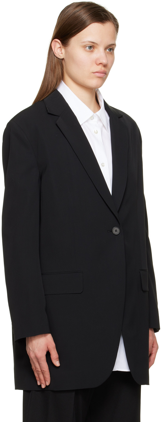 The Row Logo Wool Suit Jacket In Black