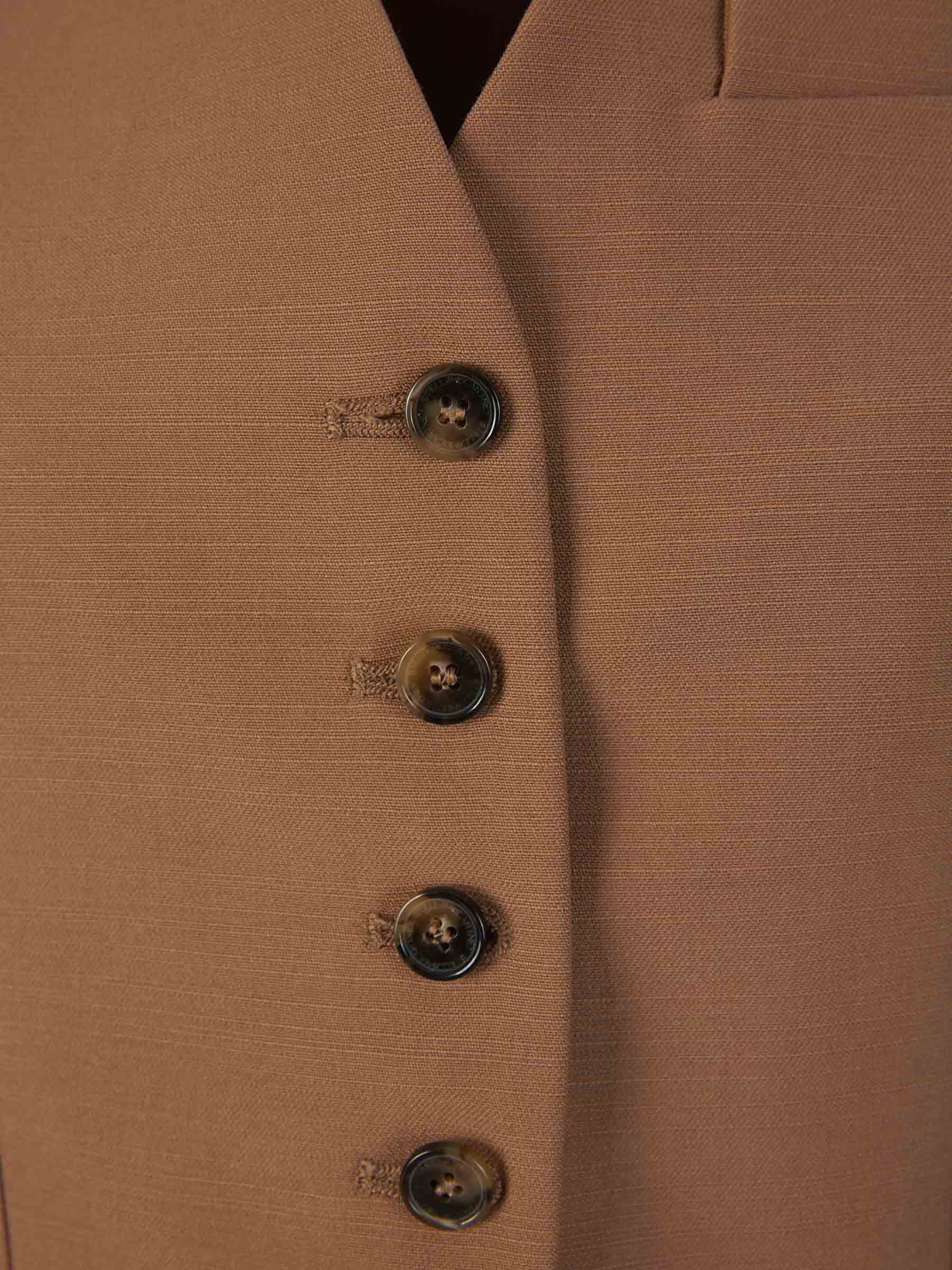 Stella Mccartney Sleeveless Vest In Brown