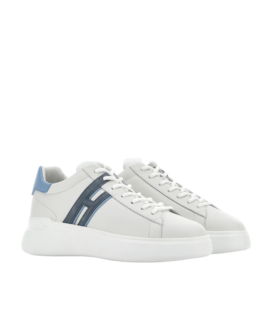 Hogan Lace-up Leather Sneakers In White