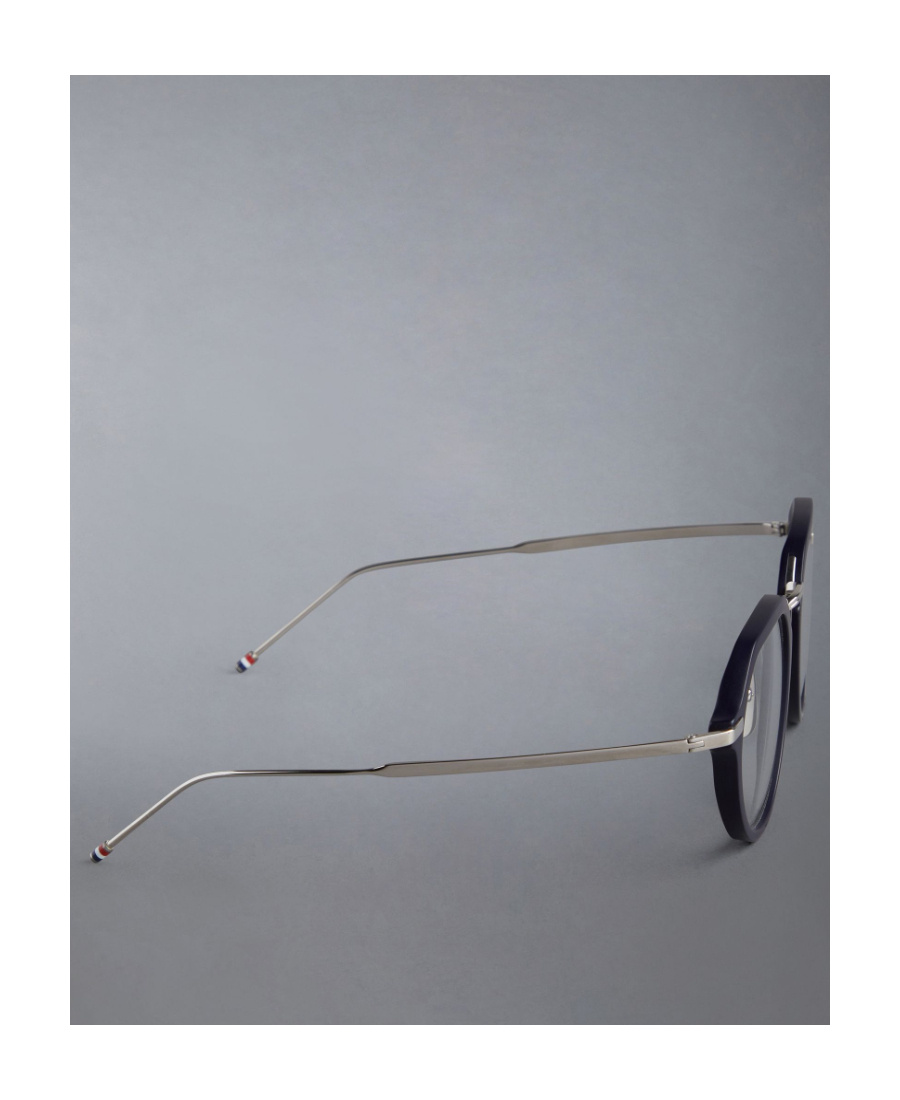 Thom Browne Round-frame Glasses In Blue