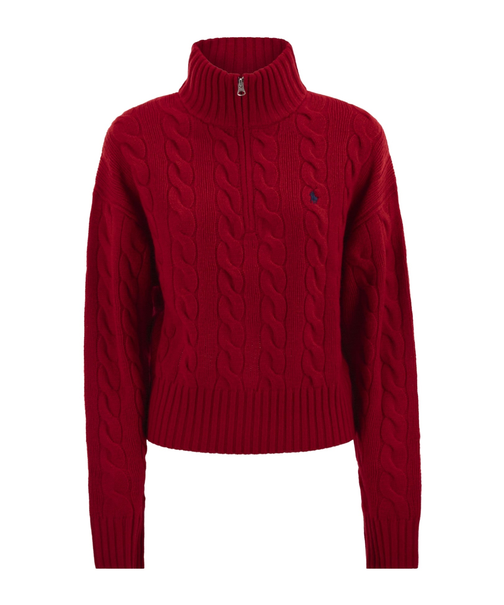 Polo Ralph Lauren Cable Knit Jumper In Red
