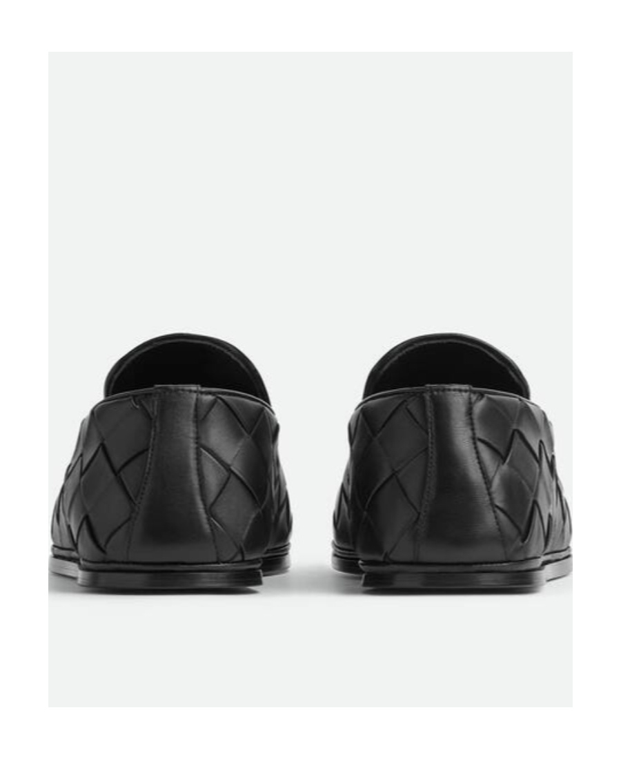 Bottega Veneta Sawyer Blue Slip-on Sneakers With Logo Detail And Intreccio Motif In Leather Man In Black