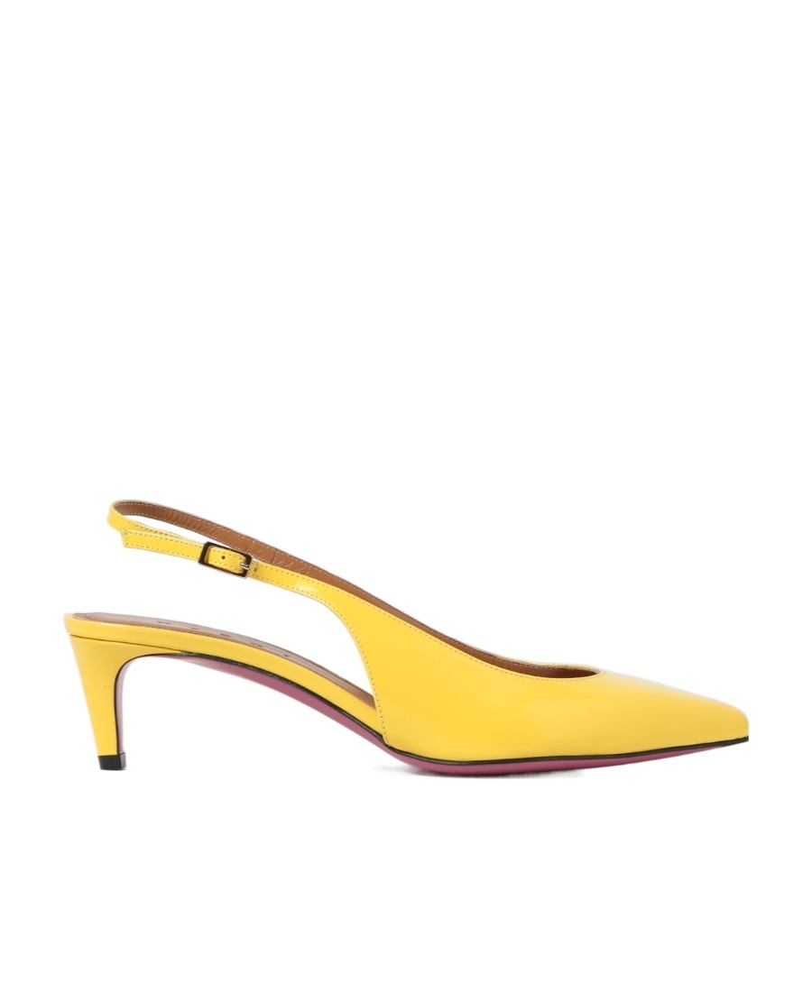 Marni 55mm Slingback Leather Pumps In Yellow