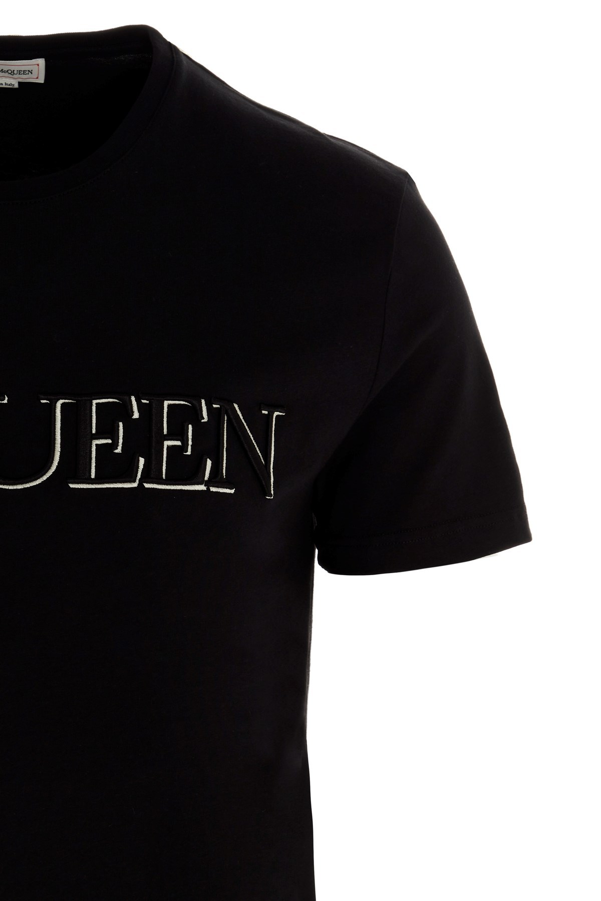 Alexander Mcqueen Logo-print Short Sleeve T-shirt In Black