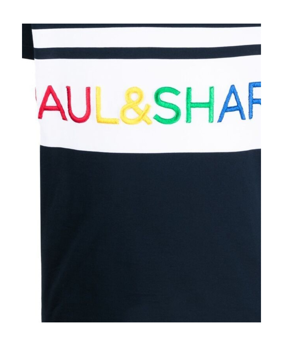 Shop Paul & Shark Embroidered-logo T-shirt In Black