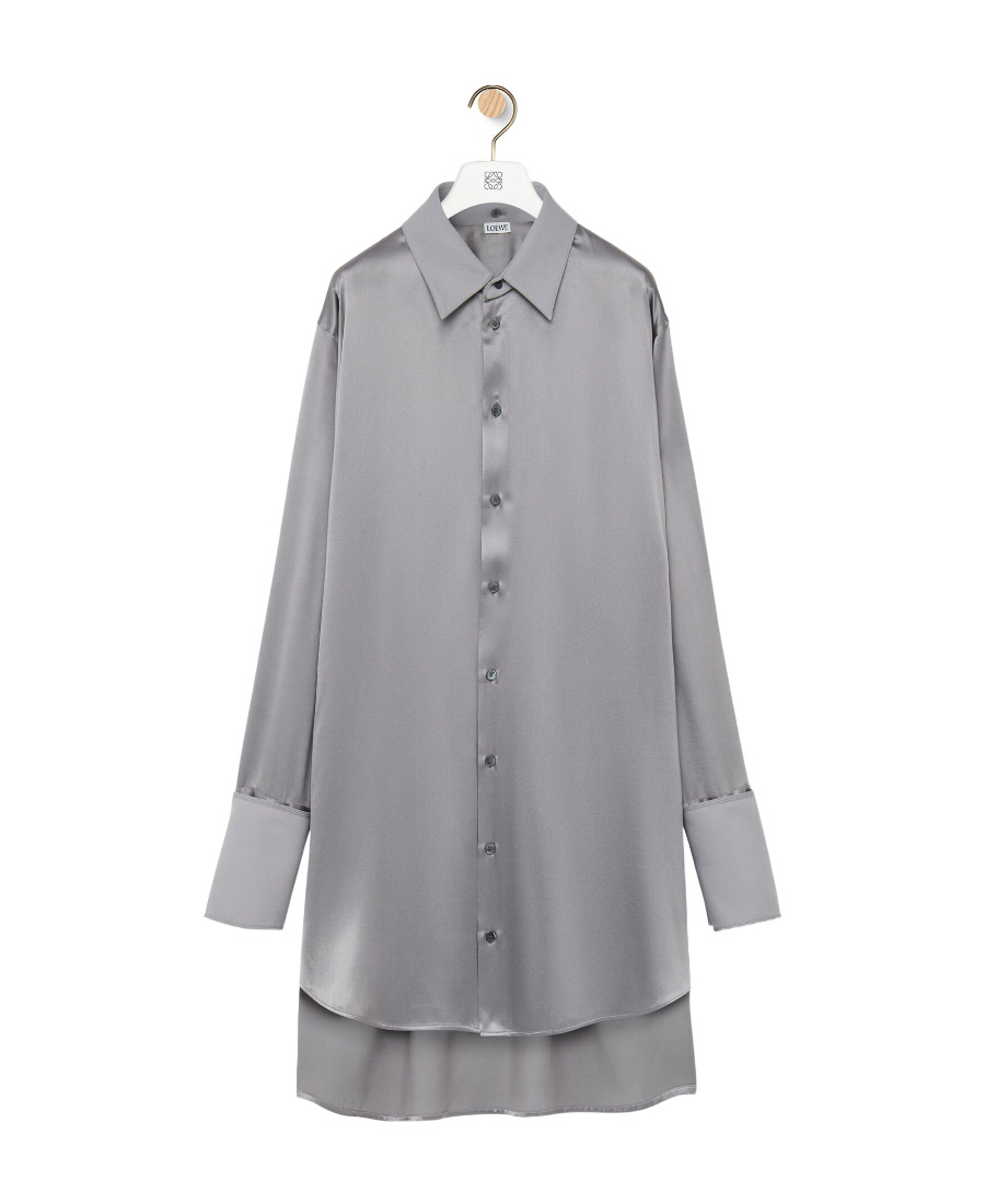 Loewe Deconstructed Shirt Dress In Silk