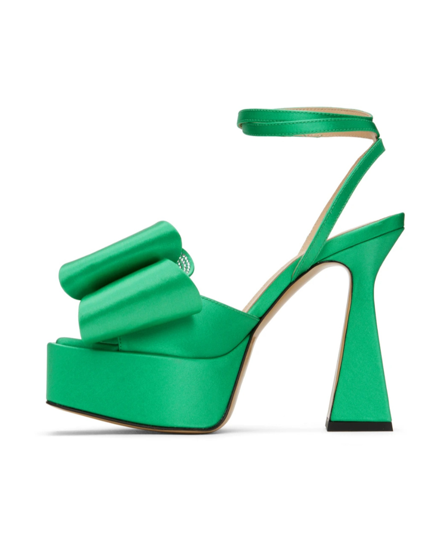 Mach&mach Platform High-heeled Sandals In Green