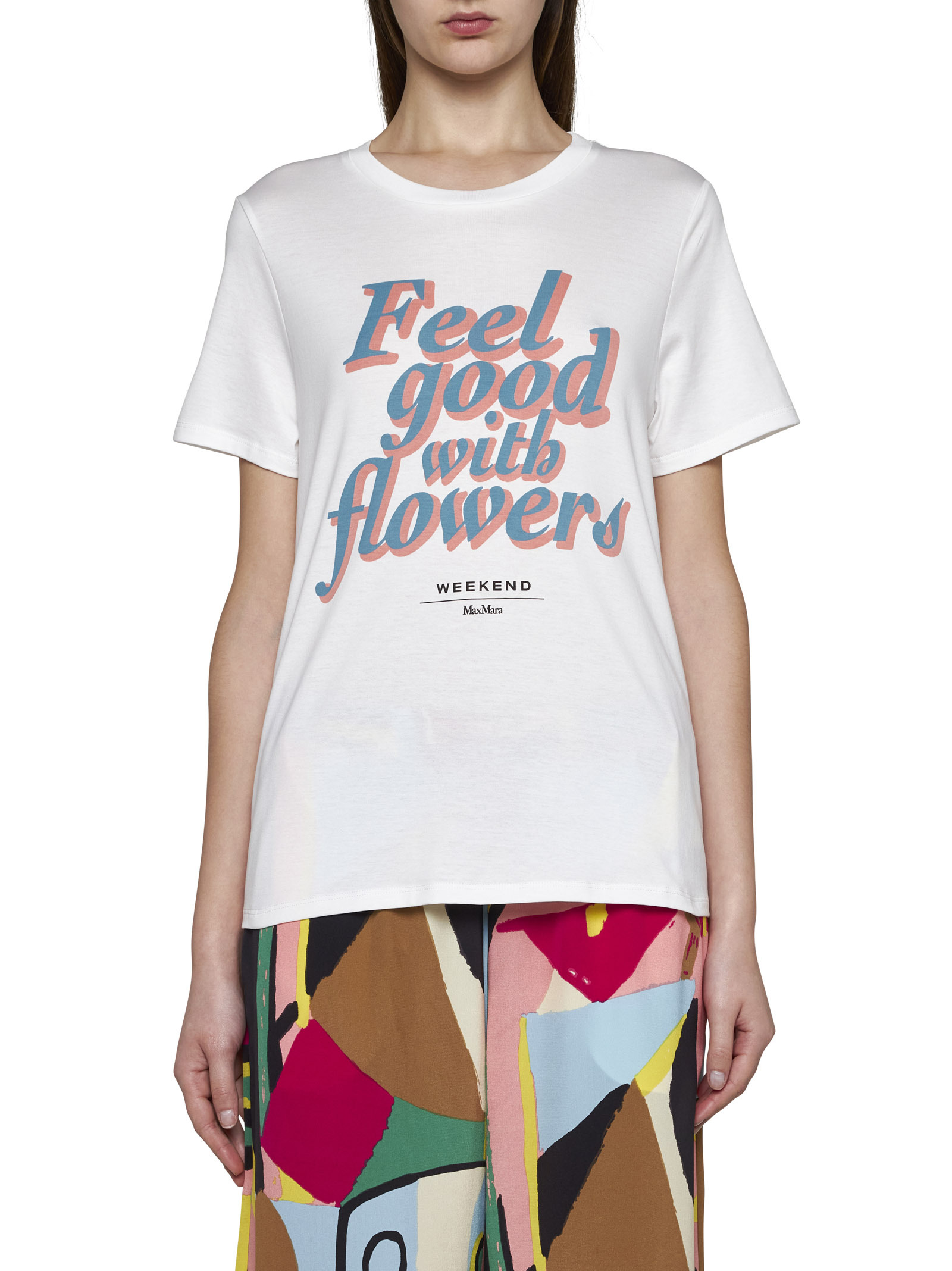Weekend Max Mara Short-sleeved T-shirt In White