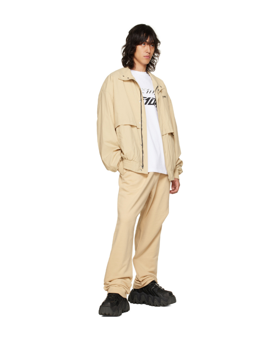 We11 Done Logo Casual Jacket In Nude