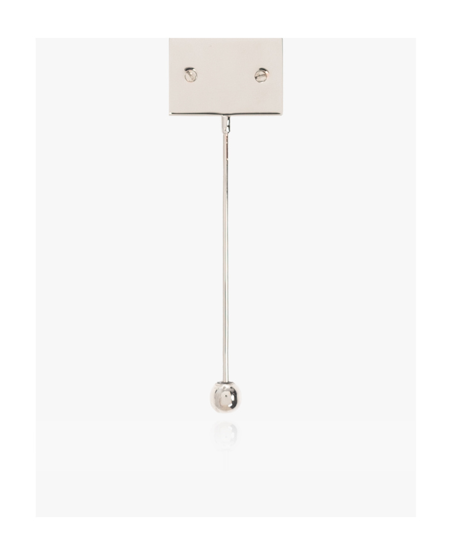 Dolce & Gabbana Logo-plaque Drop Brooch In White