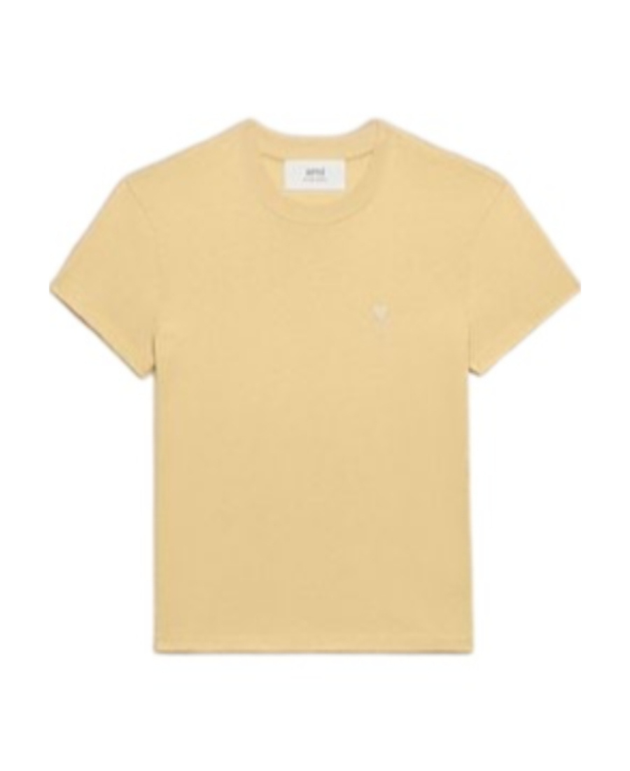 AMI ALEXANDRE MATTIUSSI T-SHIRT WITH ROUND NECK AND SHORT SLEEVES