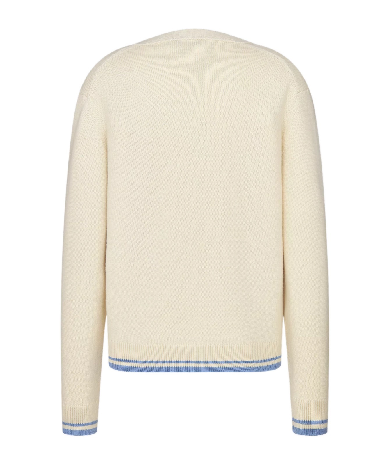 Dior V-neck Wool Cardigan In Nude