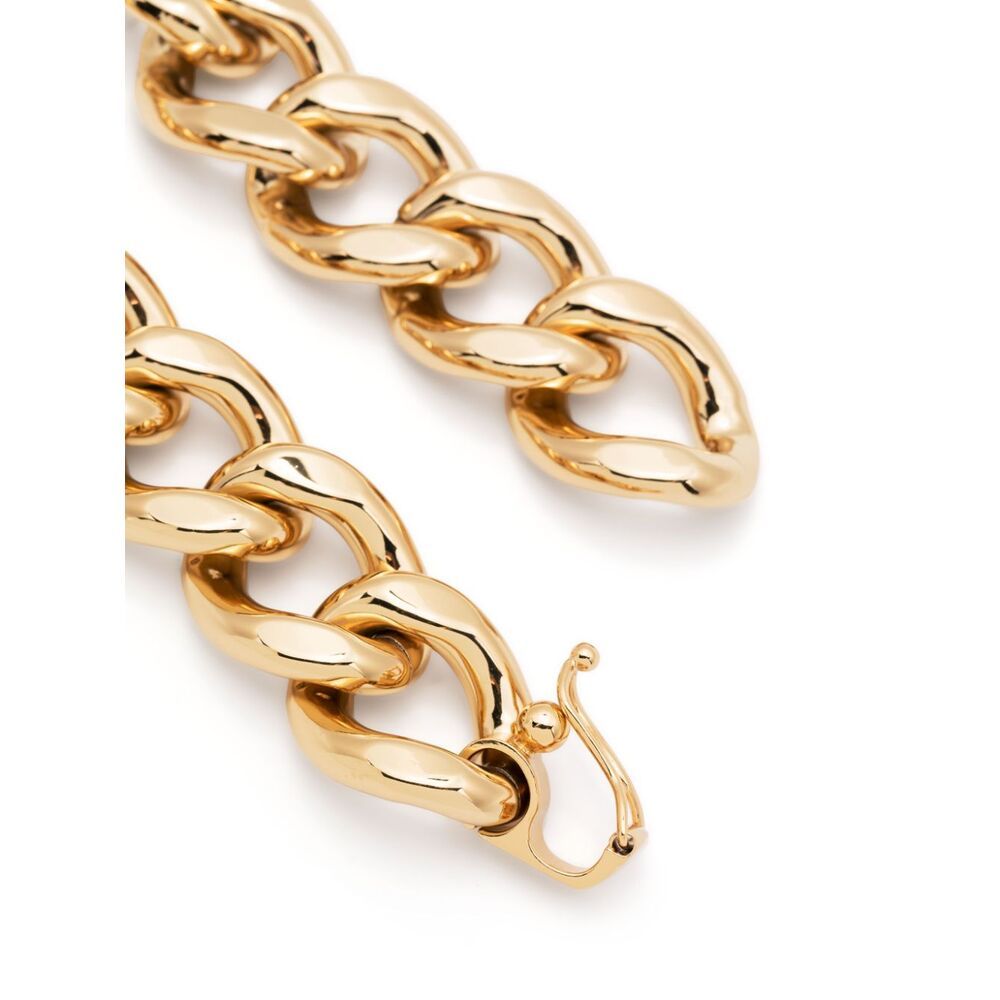 Isabel Marant Links Chunky Chain Collar Necklace In Yellow