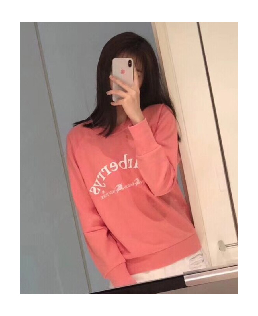 Burberry Logo Round Neck Sweater In Pink
