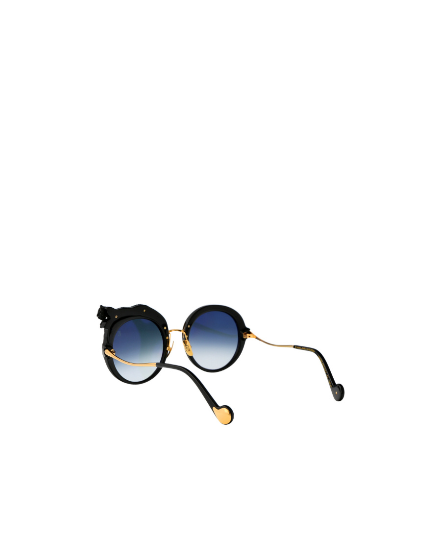 Anna-karin Karlsson Round Frame Sunglasses In Black
