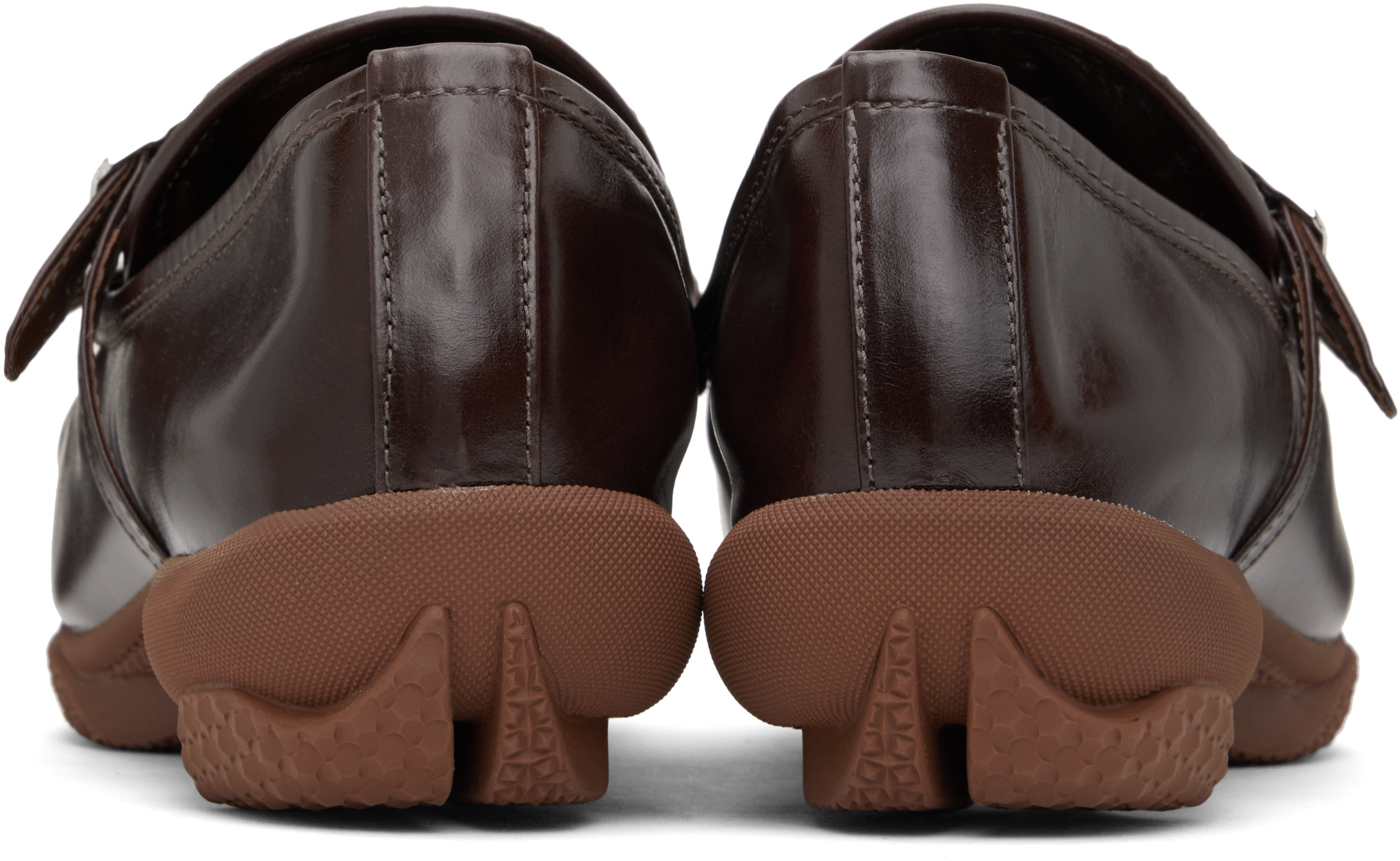 Kiko Kostadinov Sonia Buckled Loafers In Brown