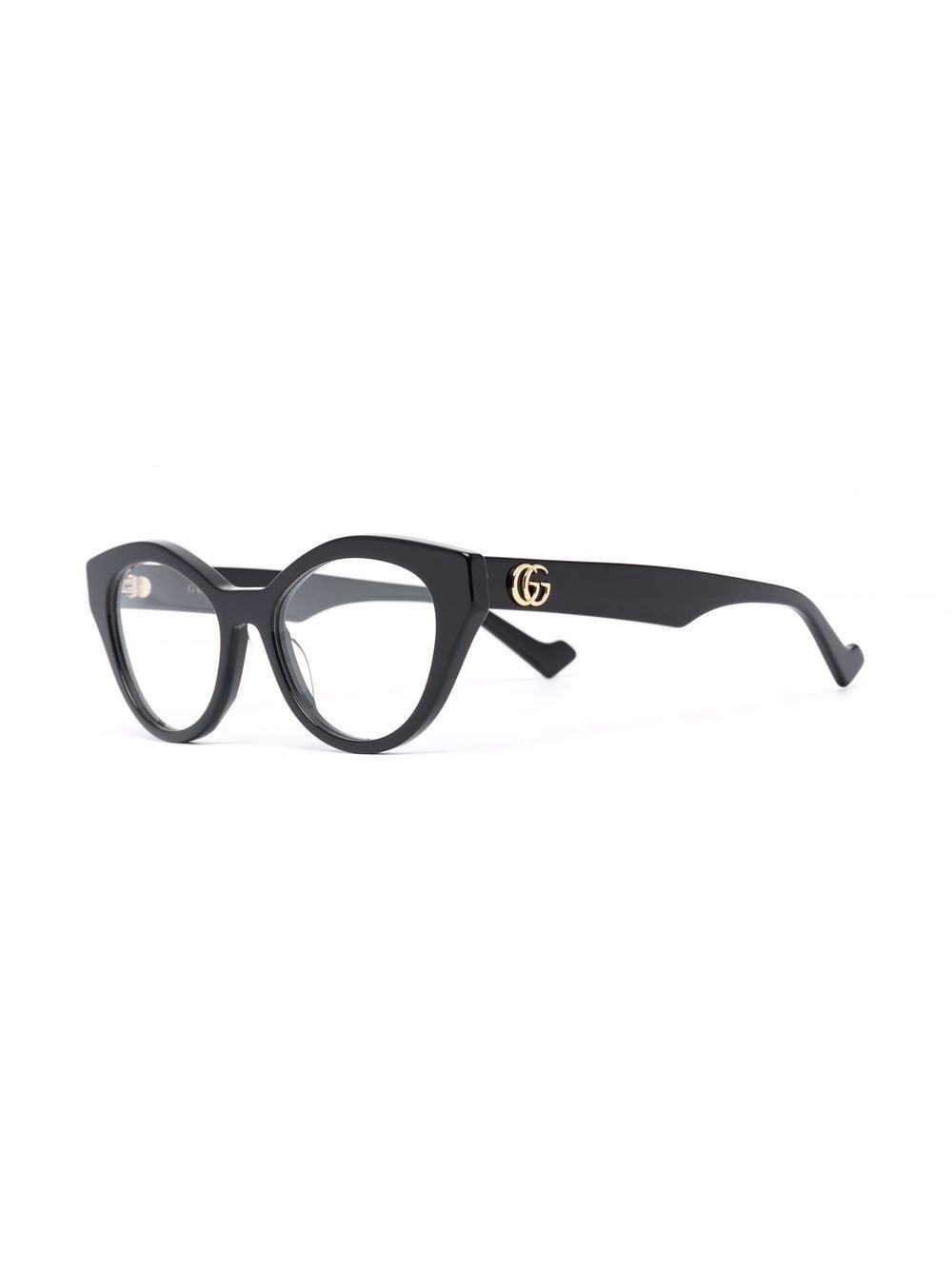 Gucci Gg Cat-eye Frame Glasses In Black
