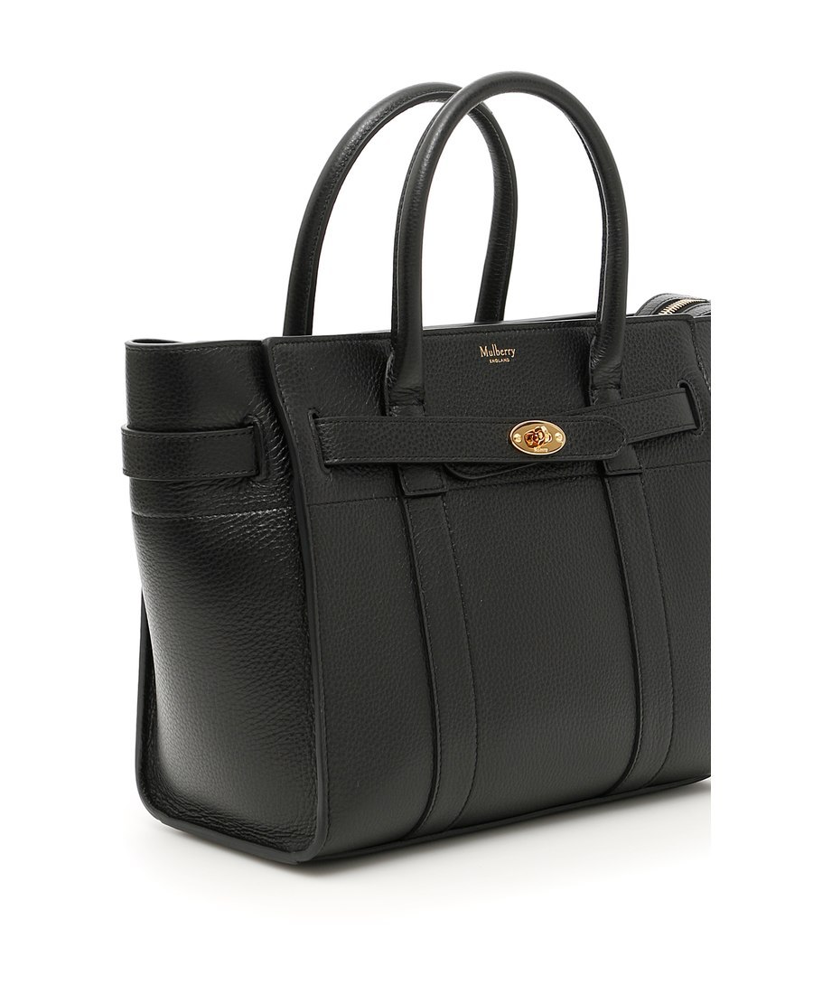 Mulberry Bayswater Zipped Small Tote Bag In Black