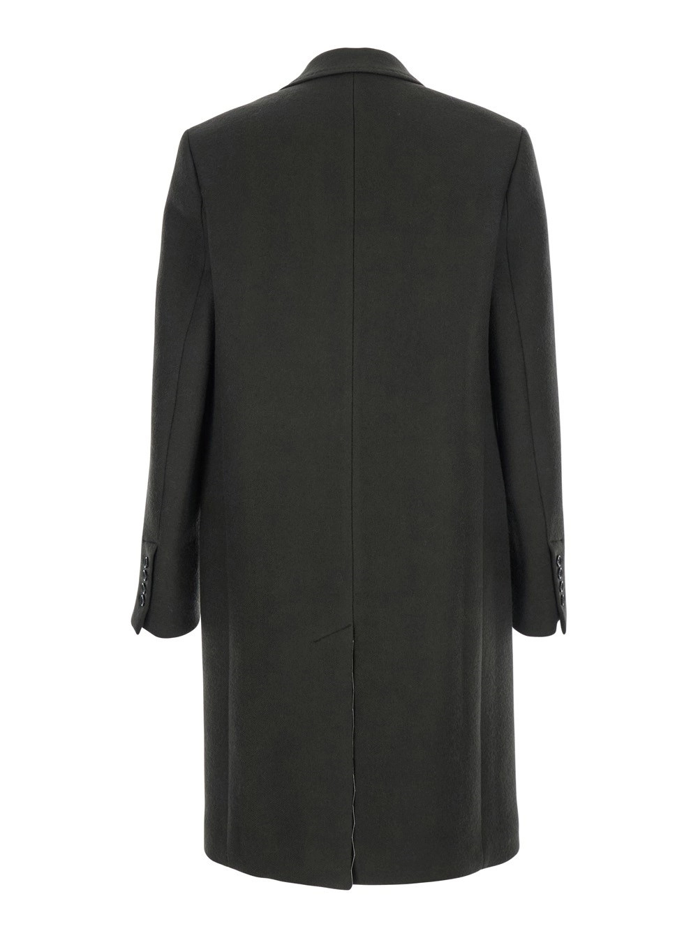 Ami Alexandre Mattiussi Lapel Long-sleeved Coat In Gray