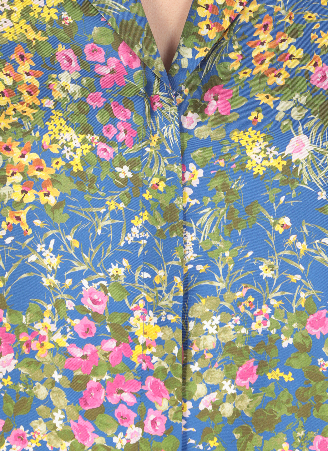 Max Mara Studio Woman Shirt Blue Size 4 Silk In Multicolor