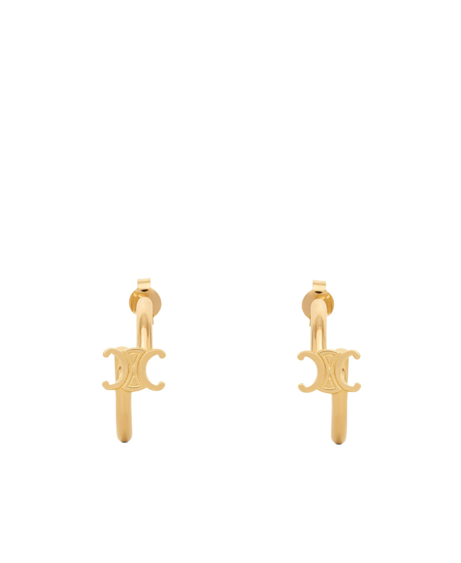 Celine Triomphe Asymmetric Ring Earring In Yellow