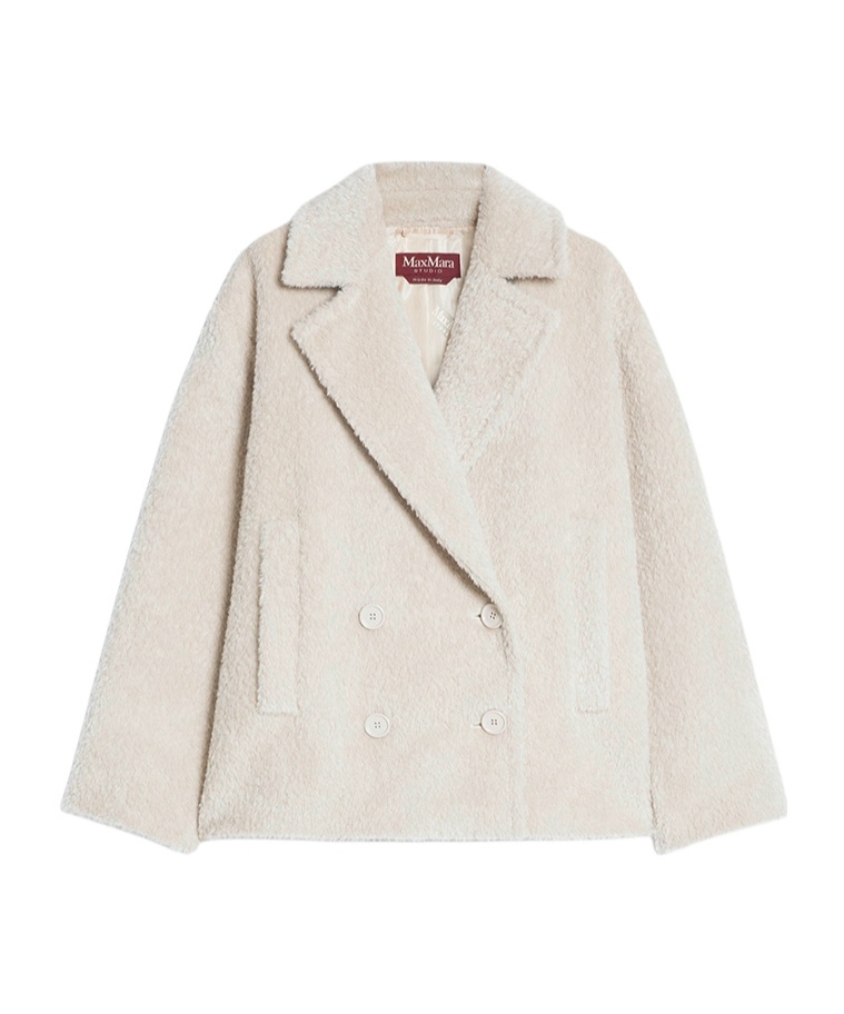 Max Mara Lapel Long-sleeved Suit Coat In White